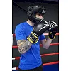 Боксерский шлем тренировочный PowerPlay 3067 Challanger с бампером PU+Amara Темно синий