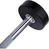Штанга неразборная с фиксированным весом прямая полиуретановая LiveUp LP8010-15 длина-89,2см 15кг