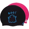 Двухсторонняя шапочка для плавания
 силиконовая юниорская MADWAVE
 BOO! reversible M055022 (Черный-розовый)