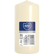 Свеча столовая цилиндр Bispol AURA Candles sw50_100_011 Молочный
