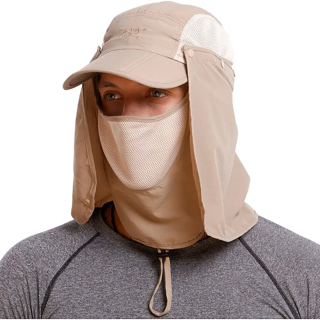 Кепка с защитой шеи от солнца Sahara Cap ARCTERYX TY-1625 (Оливковый)