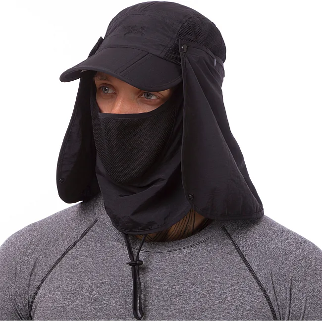 Кепка с защитой шеи от солнца Sahara Cap ARCTERYX TY-1625 (Черный)