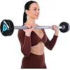 Штанга неразборная с фиксированным весом прямая полиуретановая LiveUp LP8010-15 длина-89,2см 15кг