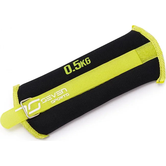 Утяжелители-манжеты для ног и рук 7SPORTS Wrist/Ankle Weights (2х0,5кг.) ON-1 Black/Green (пара)