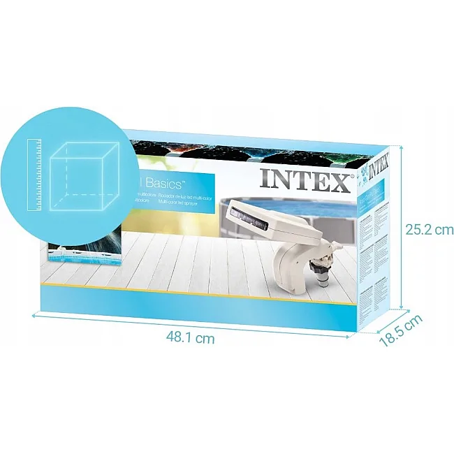 Фонтан для басейну Intex 28089 з LED підсвічуванням