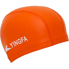 Шапочка для бассейна текстильная с покрытием PU YINGFA C0077 (Оранжевый)