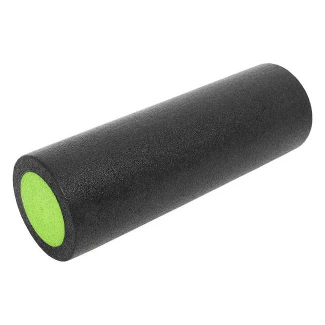 Массажный ролик (роллер) гладкий PowerPlay 4021 Fitness Roller Черно-зеленый (30x15см.)