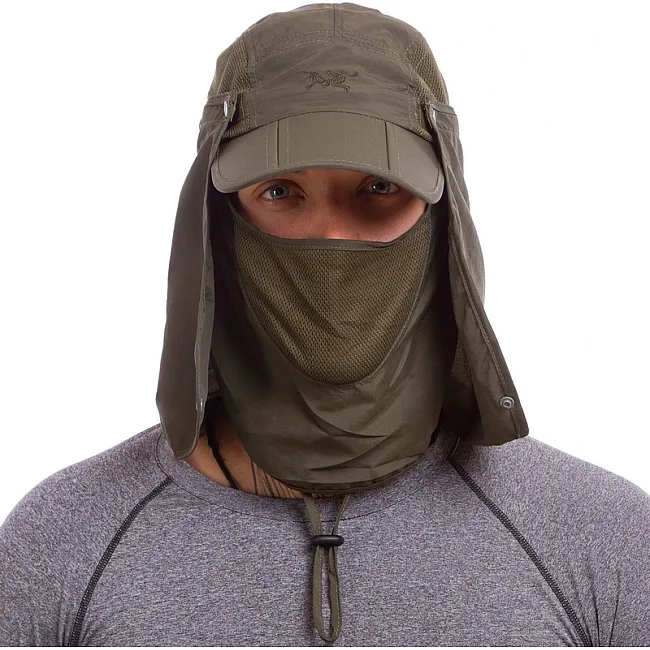 Кепка с защитой шеи от солнца Sahara Cap ARCTERYX TY-1625 (Оливковый)