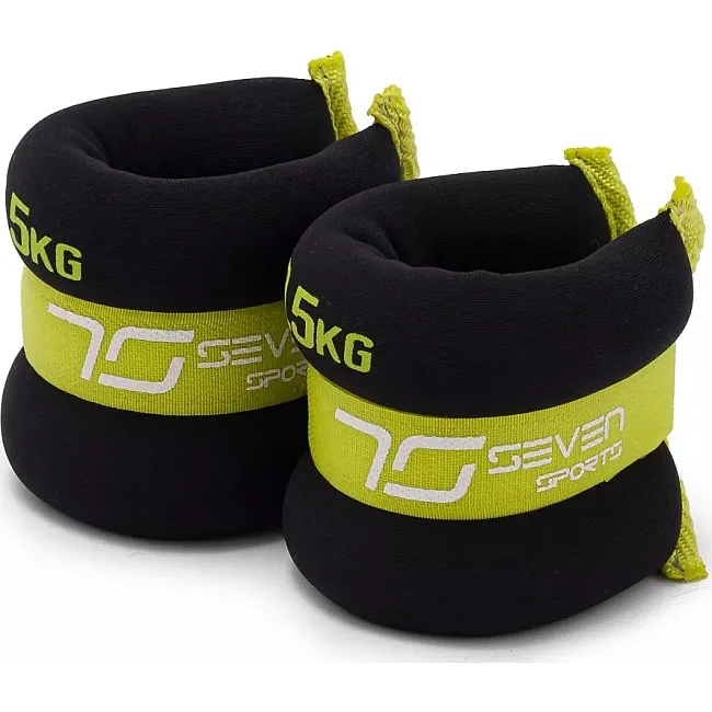 Утяжелители-манжеты для ног и рук 7SPORTS Wrist/Ankle Weights (2х0,5кг.) ON-1 Black/Green (пара)