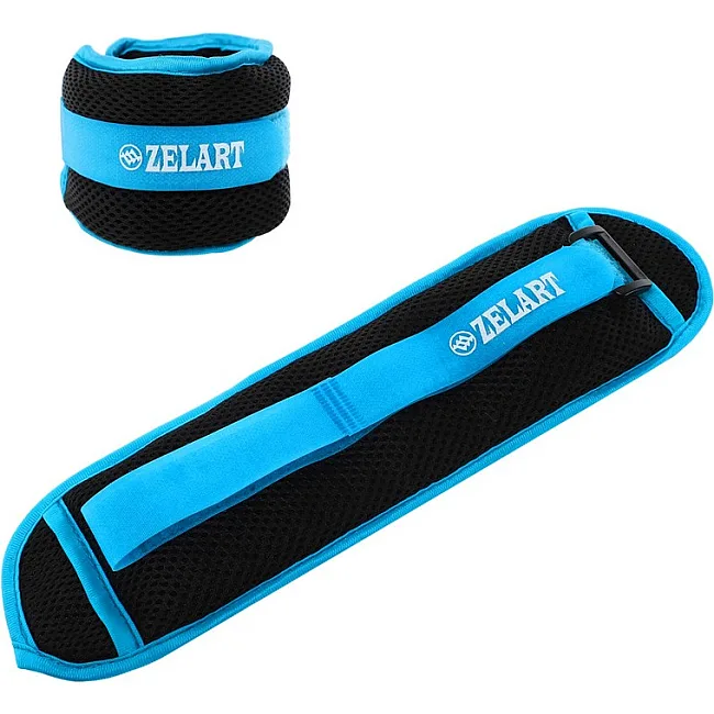 Манжеты-утяжелители водонепроницаемые для рук и ног ZELART FI-7210-1 2x0,5кг (Розовый-серый)
