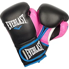 Боксерские перчатки тренировочные Everlast Powerlock Black Pink