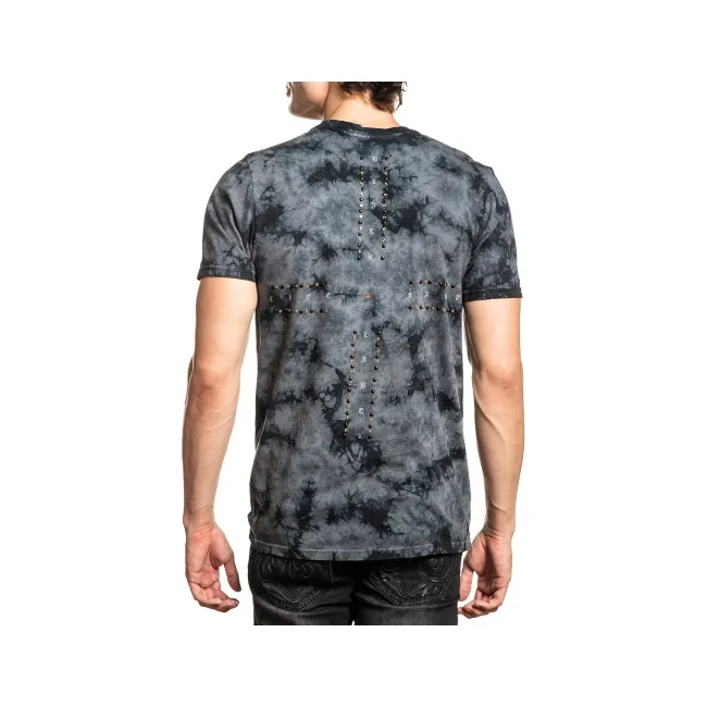 Футболка AFFLICTION Forget In Obsidan SS Tee Doom Wash