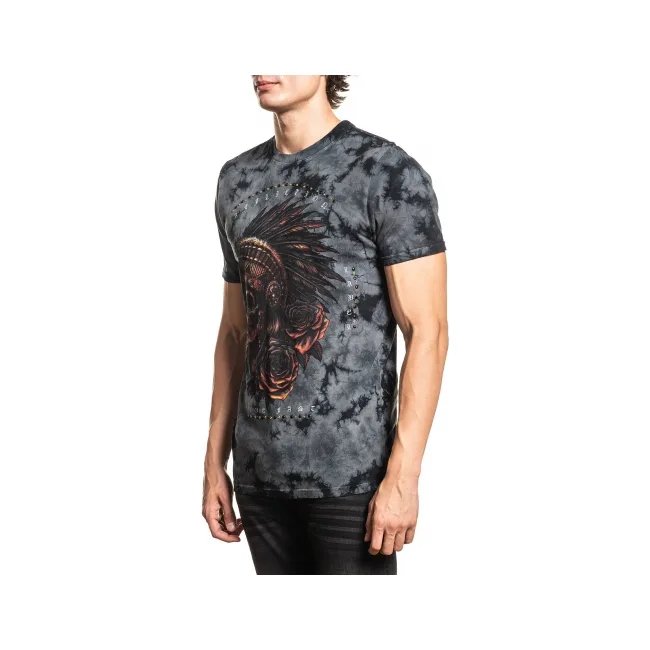 Футболка AFFLICTION Forget In Obsidan SS Tee Doom Wash