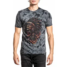Футболка AFFLICTION Forget In Obsidan SS Tee Doom Wash