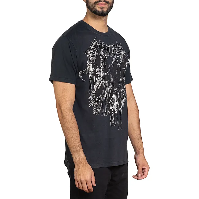 Футболка чоловіча AFFLICTION Black Night Tee Black Beauty Potassium Spray