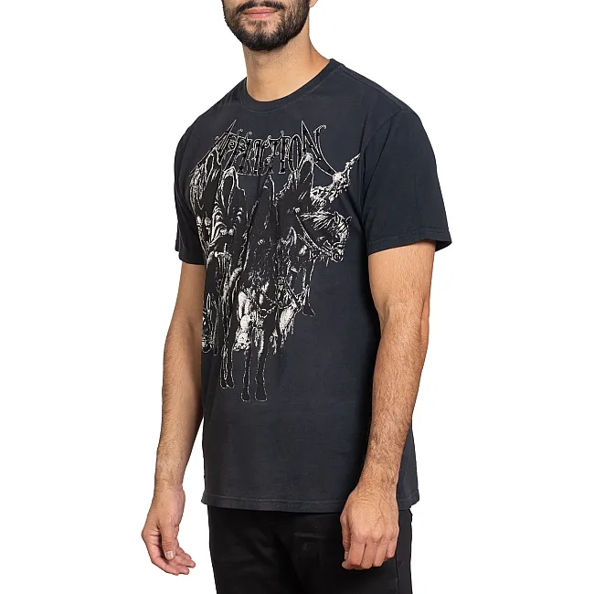 Футболка чоловіча AFFLICTION Black Night Tee Black Beauty Potassium Spray