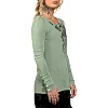 Женский лонгслив AFFLICTION Reverie Henley Pale Green Lava Wash