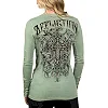 Женский лонгслив AFFLICTION Reverie Henley Pale Green Lava Wash