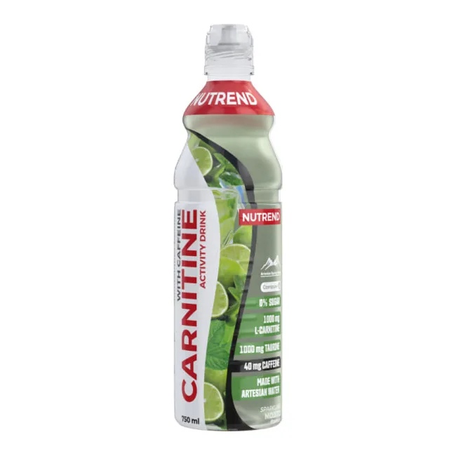 Напій для тренувань Nutrend Carnitin activity drink with caffeine - 750 мл - ожина лайм (газований)