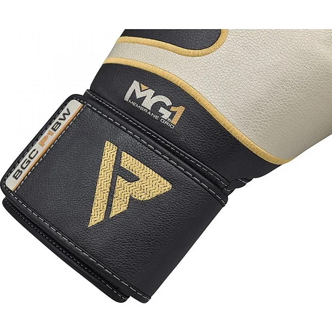 Перчатки для бокса RDX Leather Black White