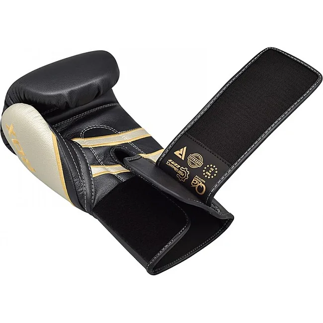 Перчатки для бокса RDX Leather Black White