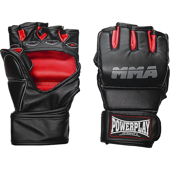 Перчатки ММА POWERPLAY 3053 Черно-Красные