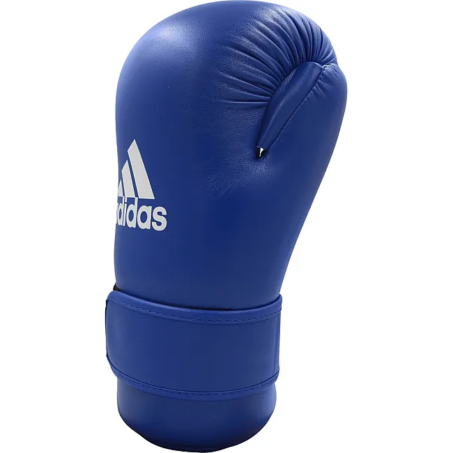 Перчатки полуконтакт для кикбоксинга Open Hand Semi-Contact Gloves с лицензией WAKO (синий) ADIDAS WAKOG3