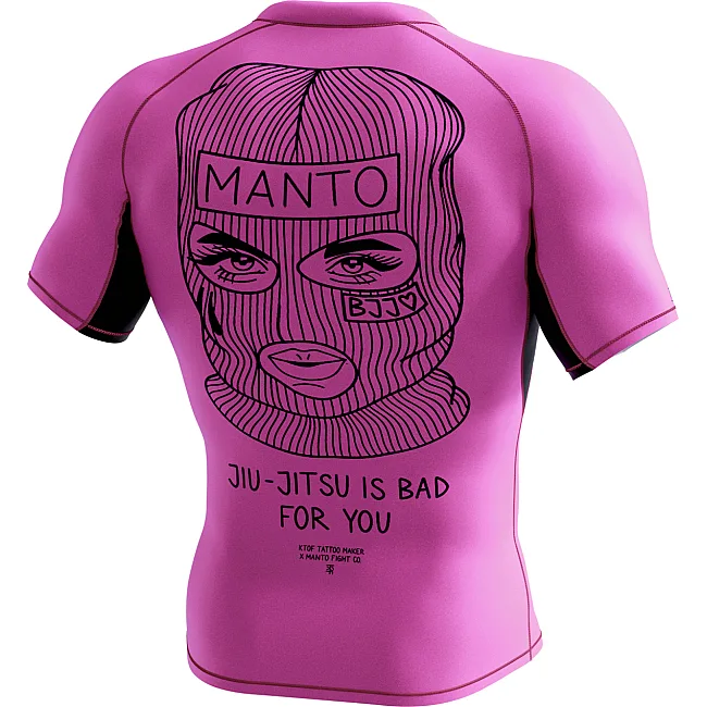 Рашгард MANTO X KTOF Balaclava Short Sleeve Pink