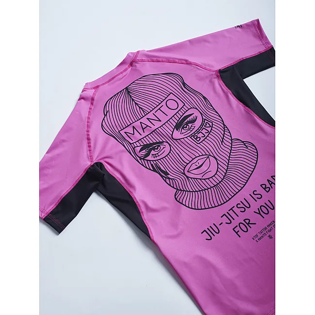 Рашгард MANTO X KTOF Balaclava Short Sleeve Pink