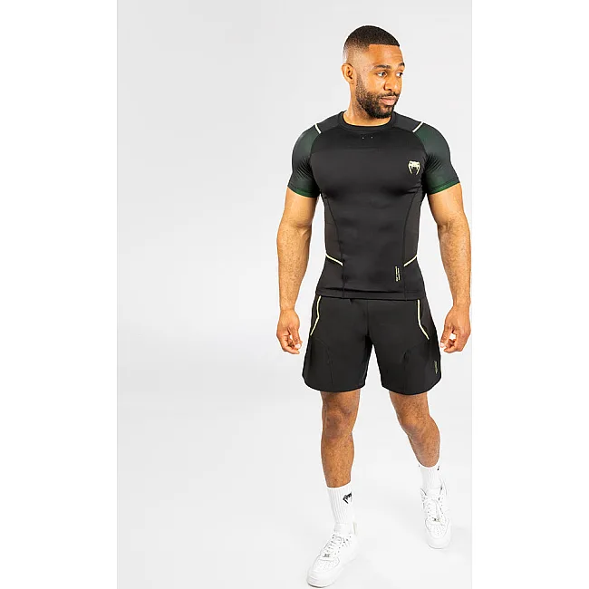 Рашгард VENUM Fusion 2.0 Men's Short Sleeves Black Yellow