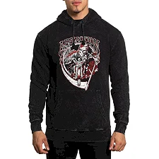 Толстовка-пуловер AFFLICTION Ride or Die Po Black Lava Wash