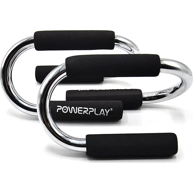 Упори для віджимань POWERPLAY 4318 Push-Up Bars Stell металеві (S-подібні)