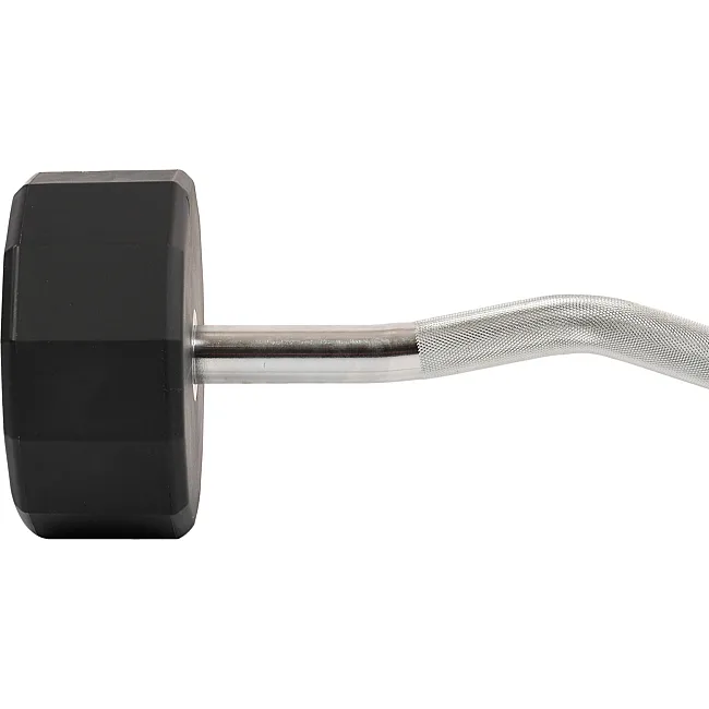 Штанга неразборная с фиксированным весом изогнутая PEV HAMMER STRENGHT TA-9978-40 (Черный)