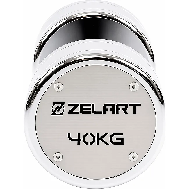 Гантель професійна сталева хромована ZELART TA-7048-40 (Хром)