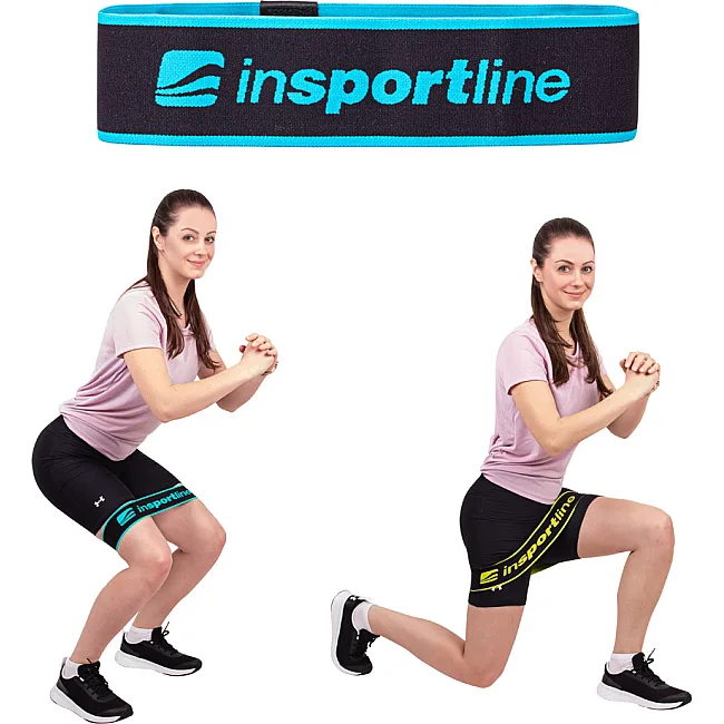 Лента-эспандер для упражнений inSPORTline Hiplop M черно-синяя