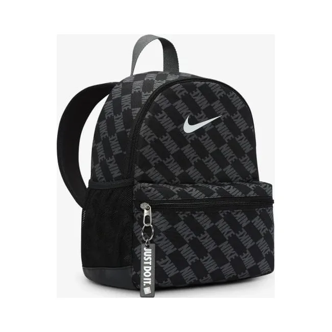 Рюкзак NIKE Y NK BRSL JDI MNI BK-AOP FA25 11L черный, серый (для детей) 25 x 33 x 13 см