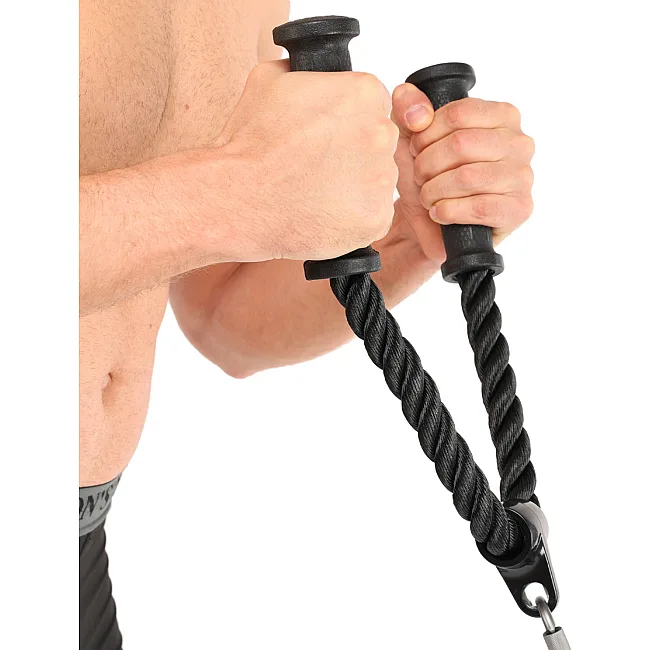 Канат гибкая тяга для трицепса с двойным хватом HIGHQ SPORT SC-801569 72см