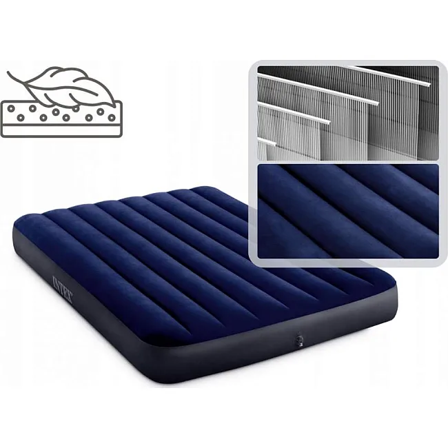 Матрас надувной Intex 64758 191x137x25 см, синий