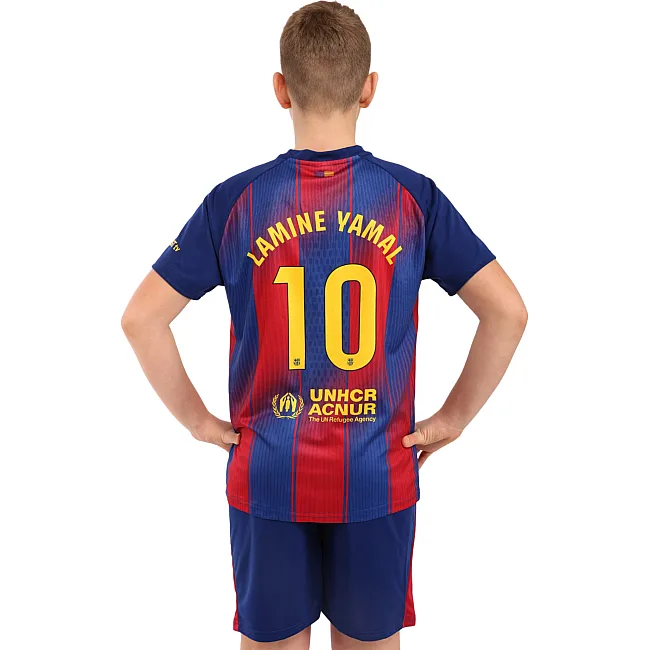 Розпродаж! Футбольна форма дитяча із символікою клубу BARCELONA YAMAL 10 домашня 2026 SP-SPORT CO-7344 (Синій-бордовий)