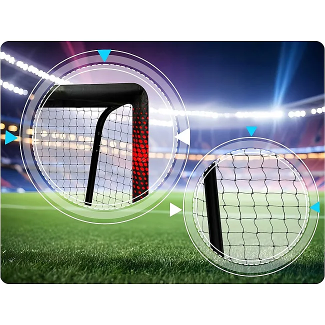 Ворота футбольные Neo-Sport Dots NS-473 300 х 200 х 120 см, черно-красные