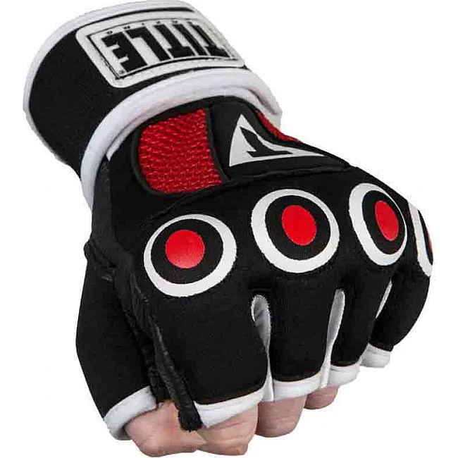 Бинт-перчатки Гелевые TITLE Boxing Rage Fist Wraps Черные с красным
