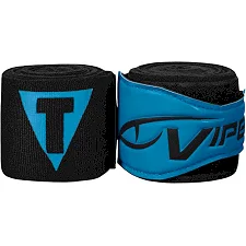 Бинты боксерские эластичные TITLE VIPER Coil 4,5м Черные с синим