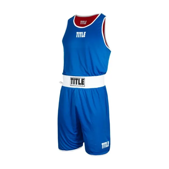 Форма для бокса TITLE Reversible Aerovent Elite Amateur Boxing Set Двухсторонняя Синяя/Красная