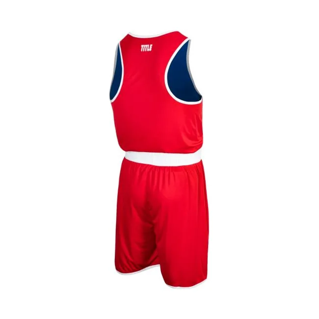 Форма для бокса TITLE Reversible Aerovent Elite Amateur Boxing Set Двухсторонняя Синяя/Красная