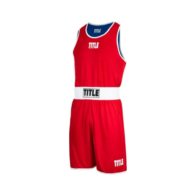 Форма для бокса TITLE Reversible Aerovent Elite Amateur Boxing Set Двухсторонняя Синяя/Красная