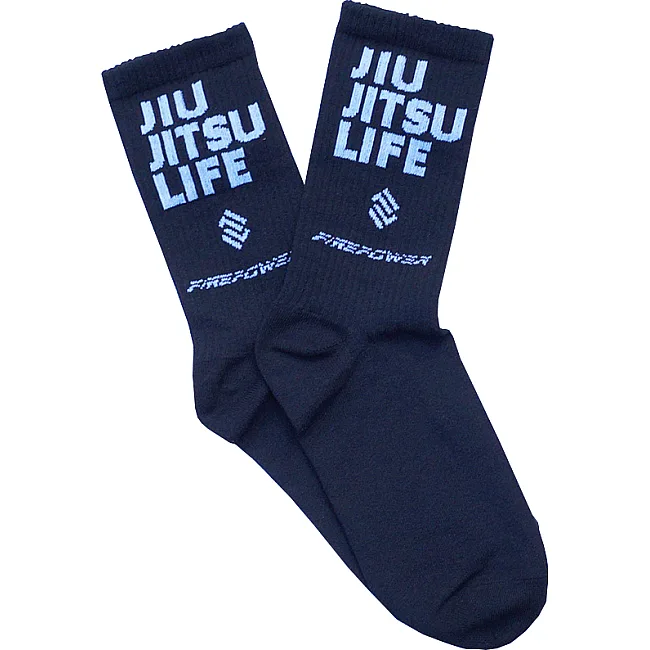 Носки спортивные компрессионные (высокая резинка 20 см) подарочные Firepower Jiu Jitsu life