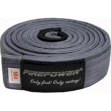 Пояс детский для Бразильского Джиу-Джитсу Firepower Classic Light Серый