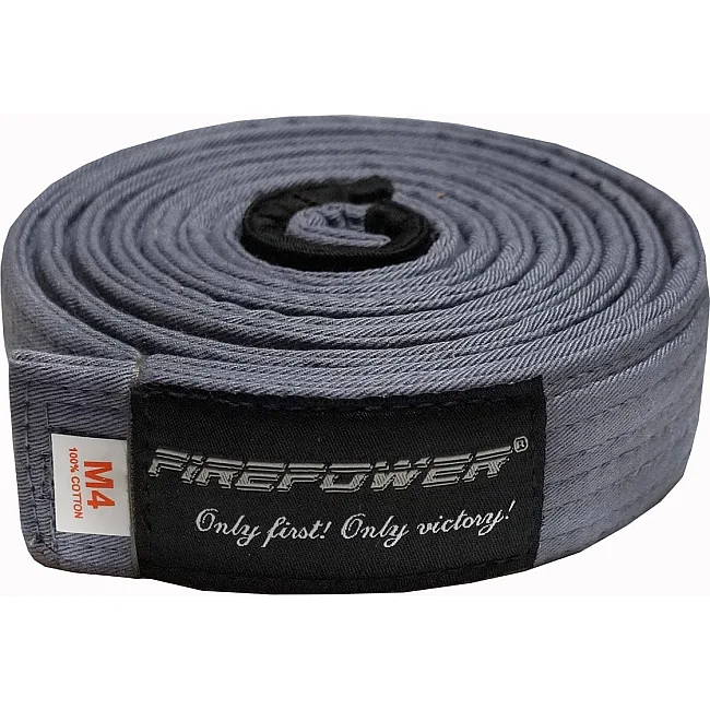 Пояс детский для Бразильского Джиу-Джитсу Firepower Classic Light Серый