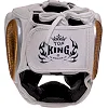 Тренировочный шлем для бокса кожа TOP KING Empower TKHGEM-01 (Черный-серебряный)