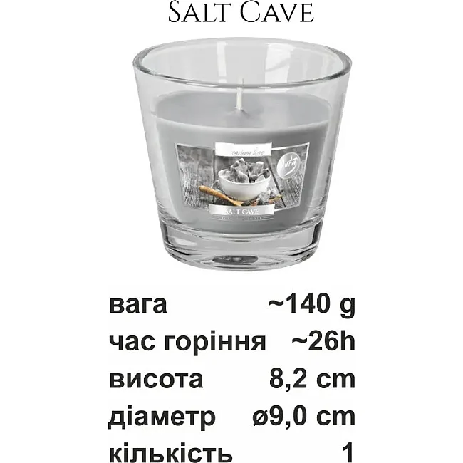 Свеча в стеклянном стакане Bispol Salt Cave (SN 90-313)